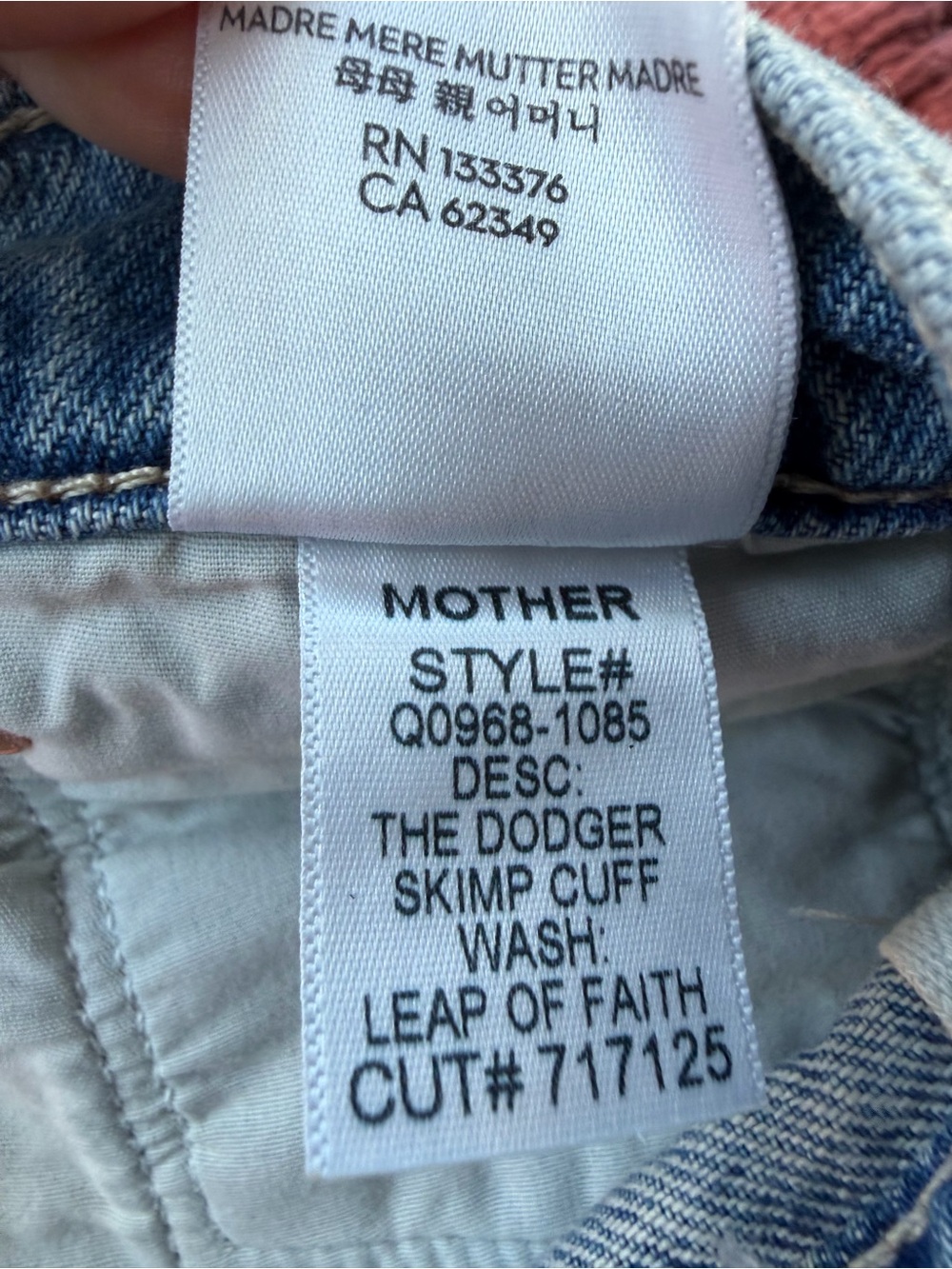 Mother Jeans The Dodger Skimp High Waist Cuff Hem Wide Leg Jeans size 29 - Picture 11 of 11
